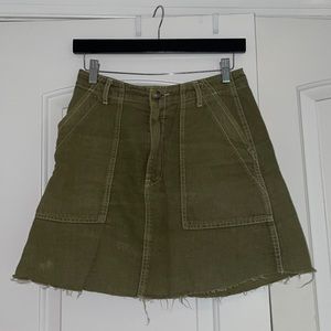 Zara premium denim collection green skirt